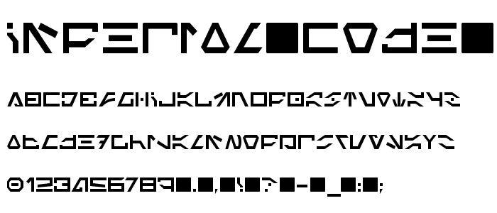 Imperial Code 2 font